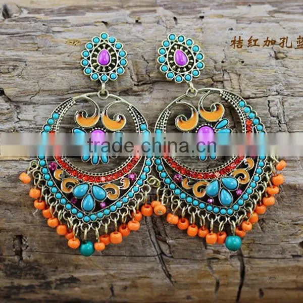 small moq boho hanging top design earring, latest earring design