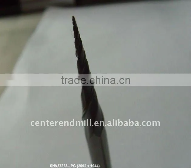 D0.8mm Tungsten carbide mrico diameter taper end mill
