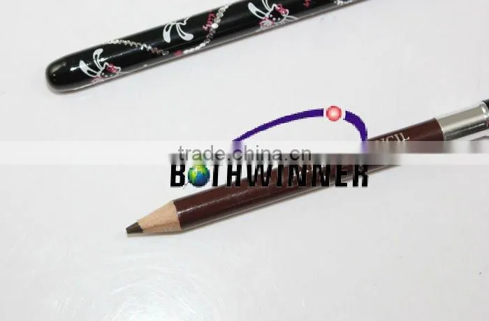 Eyebrow pencil with eyelash brush
