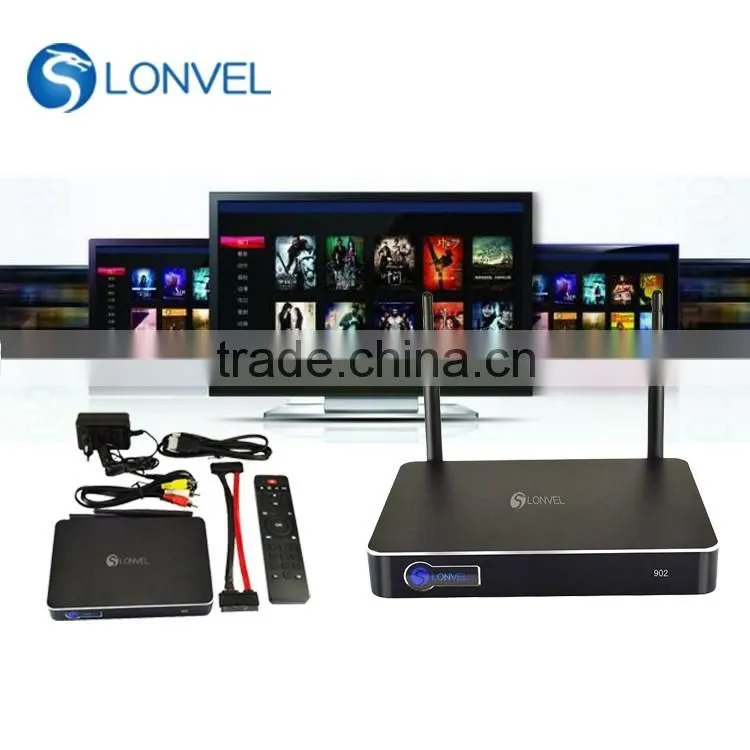Aluminum case 4K Android 4.4 Realtek 1195 chipset Quad Core TV box for SS902