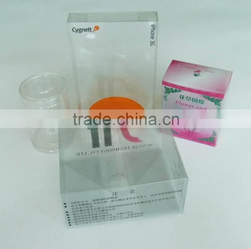 2016 Soft crease clear pvc packaging box
