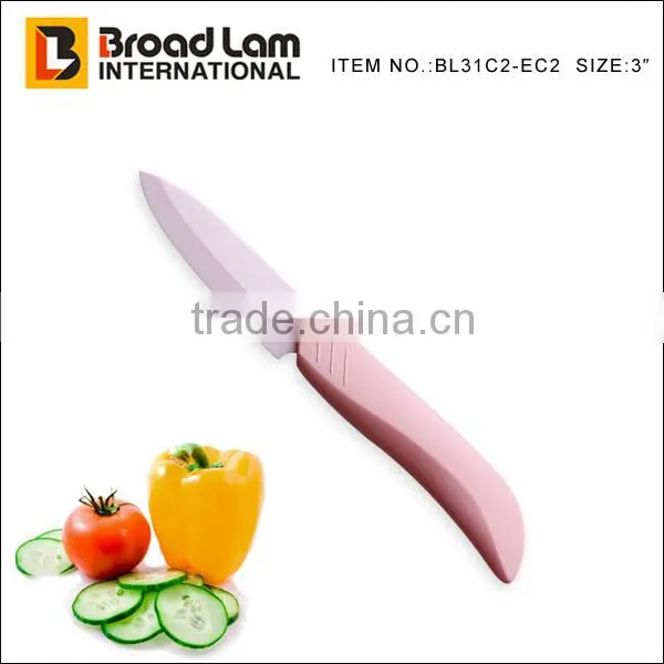Pink color Ceramic Knife 3 inch Fruit Knife