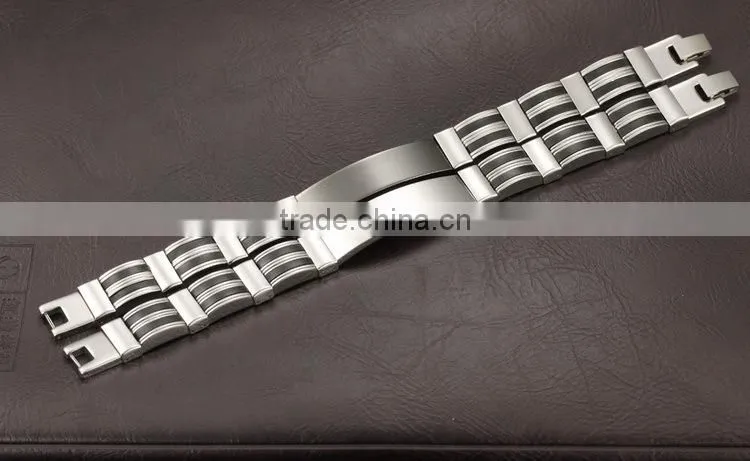 gb0615936a Genuine Silicone With Stainless Steel Cheap 361l Steel Bracelet