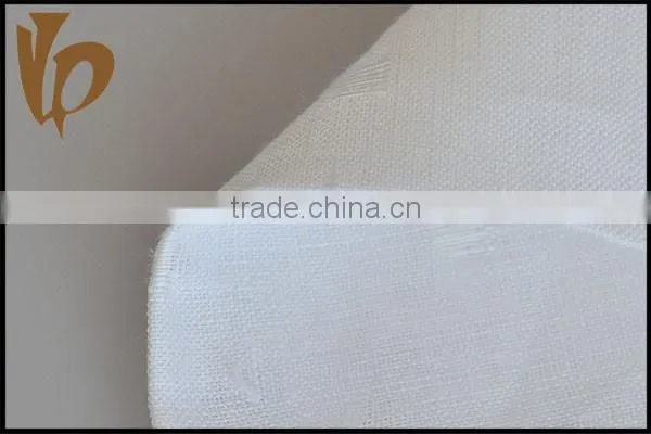 dobby woven bleached plain linen fabric