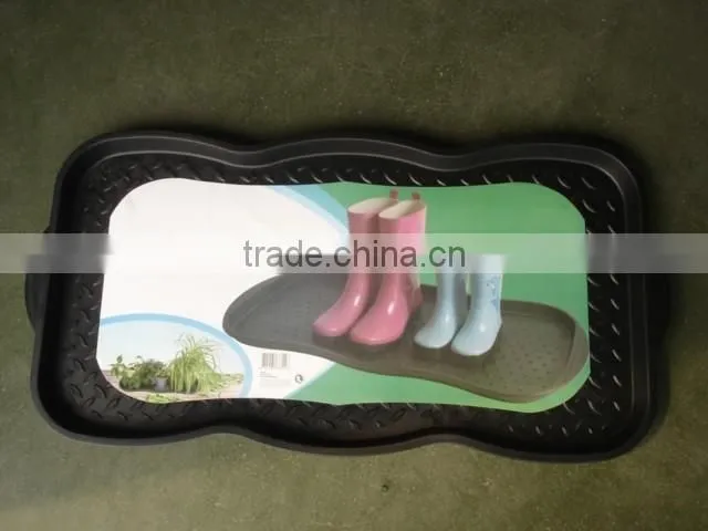 Shoe Tray Home Door Plastic Washable Utility Tray Plants Pet Food Shoe Welly Tidy Wellies 552029