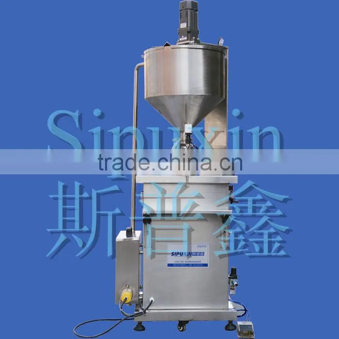 SPX Semi Automatic Heating Mixing Filling Machine For Peanut Butter, Milk, Cosmetic Cream, Ointment