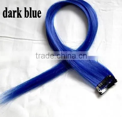 cheap clip in hair extensions synthetic fiber hair extension solid single colored clip in hair extension