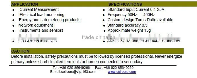 Split Core Current Transformer ECS06 Series