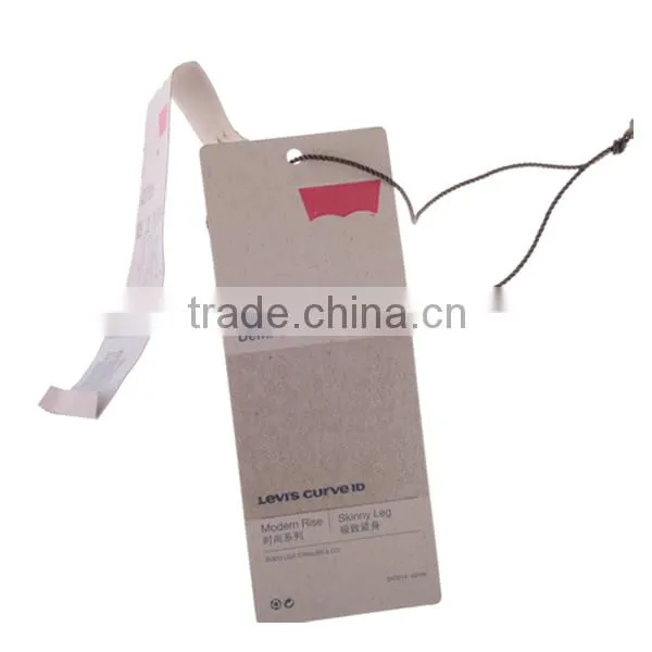 Printed craft paper hang tag for jeans