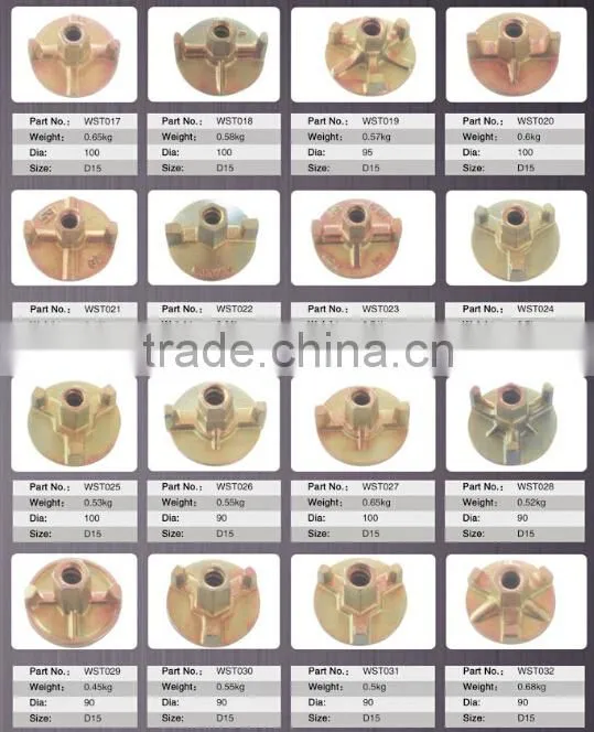 Galvanized formwork anchor wing nut