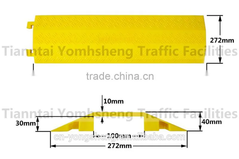 Full Yellow 1- Channel Plastic Hose Protectors