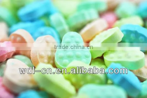 New listing assorted fruit colourful press candy pear shape tablet candy