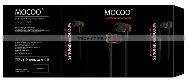 2016 premium stereo earphones with CE/ROHS