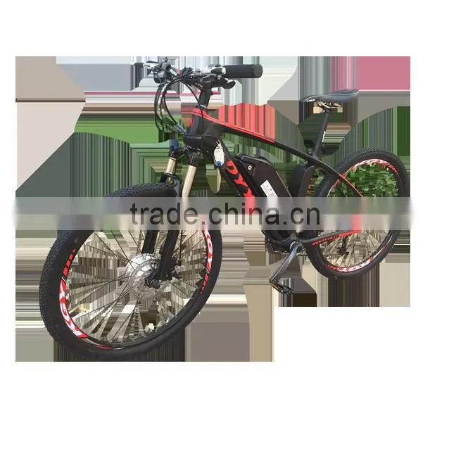 salable 26 inch carbon fiber frame electric bike with 27speed derailleur