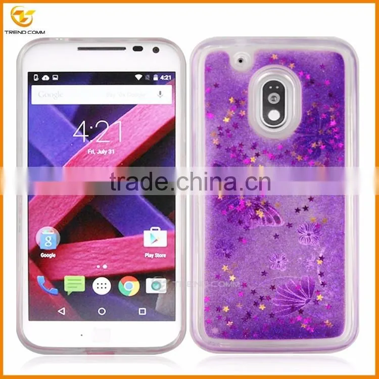 china supplier glitter liquid tpu cover case for moto g4