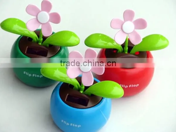 Swing Solar Flower Magic Cute Flip Flap /Solar Plant Car decoration