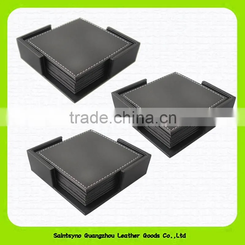 15010 Implicative and elegant leather cup coaster