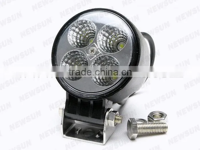 12w super brightness Motorcycle led work lamp , 12w led round off road driving light for truck ,Factory price led fog lamp