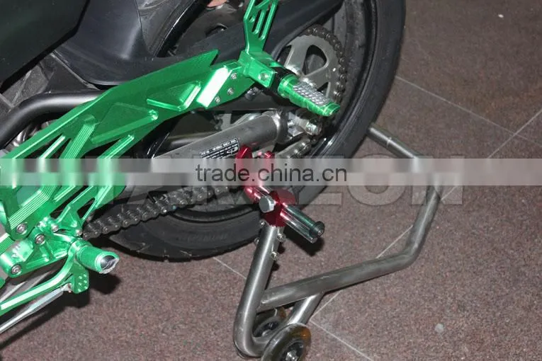 Factory direct selling universal motorcycle aluminum adjustable rear paddock stand