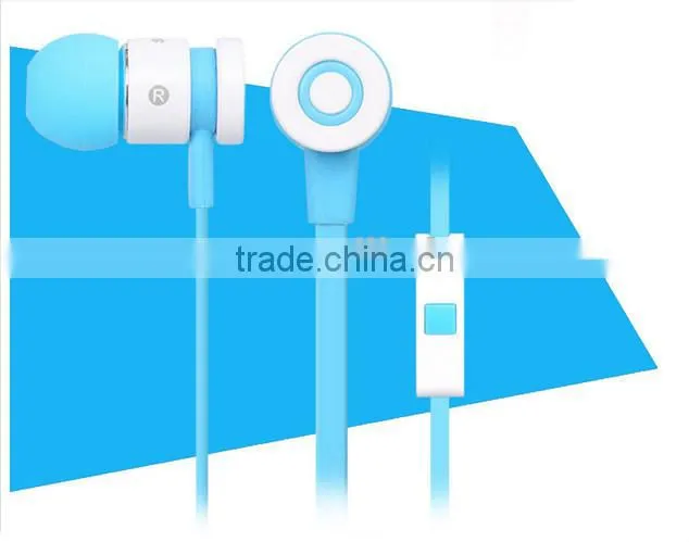 4.0mm flat cable Stereo handsfree wholesale earphone&earbud shantou factory