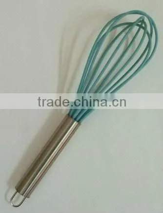 Colorful Silicone Egg Whisk With Stainless Steel Handle