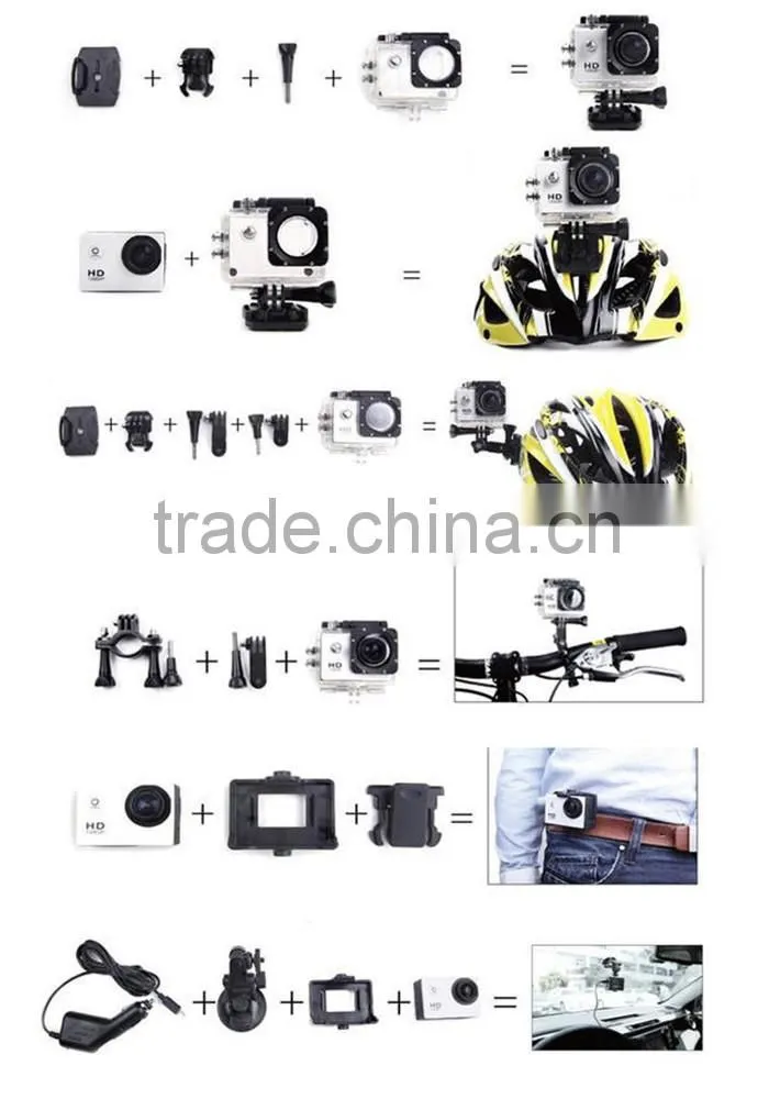 HD 1080p ip camera H8R 360 remote control sport camera