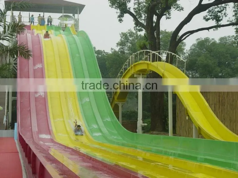 High quality family wide swimming pool water park slide for sale fiberglass