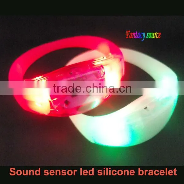 factory supply directly music sound actived light up bracelet,voice actived led bracelet