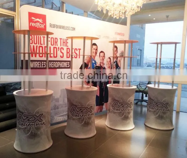 Flame Retardant Trade Show Stretch Polyester Table Cloth