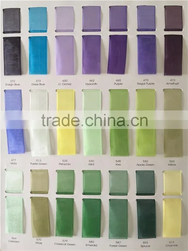 Factory Direct Sale Sheer Organza Ribbon 100% Polyester Organza Ribbon 100% Nylon Sheer Organza Ribbon