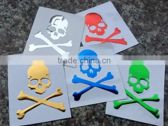 Custom Hallowmas decorated self-adhesive embossed metal sticker
