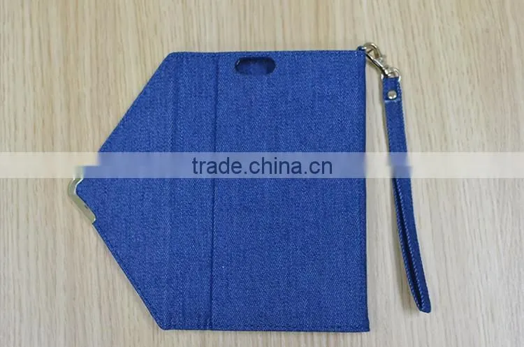 Denim 3d cartoon fabric leather case for iphone 6 6s 7