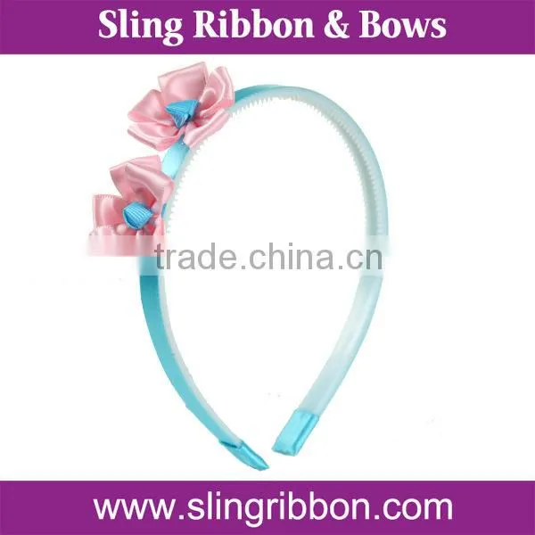 100% Polyester Satin Ribbon Flower Headband