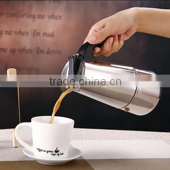 300ml Stainless Steel Coffee Maker Pot / stainless steel hot pot / Moka Espresso Latte Percolator Stove
