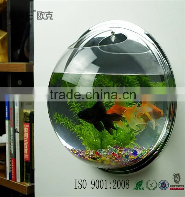 high clear eco-friendly hang on the wall acrylic fish tank cheap price
