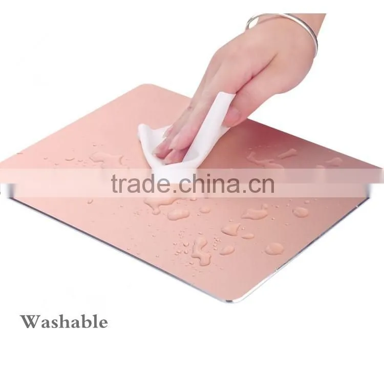 Aluminum Metal Mouse Pad Game Mouse Pad with Non-slip Rubber Base