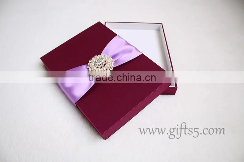 Custom Handmade Luxury Violante wedding invitation boxes
