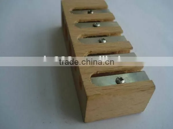 New multi-function five holes wooden big pencil sharpener