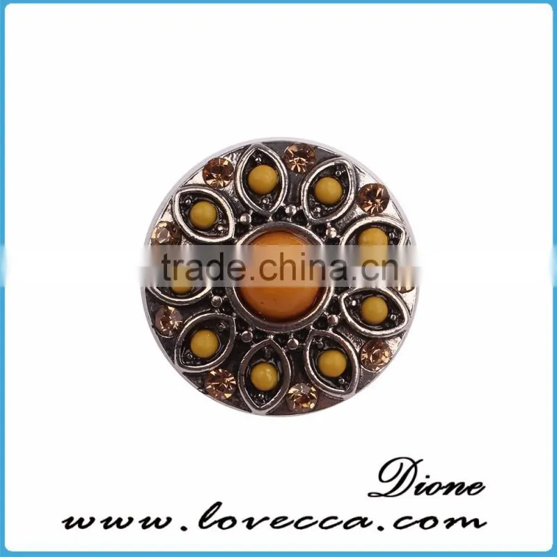 Charms wholesale fashion DIY rhinestone metal snap button