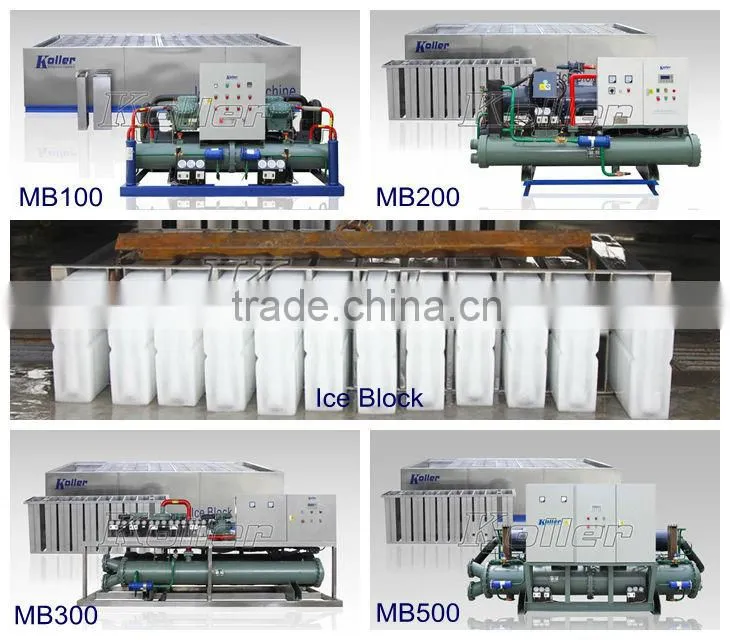 Koller New design 3 tons block ice machine with SUS304 ice mould MB30