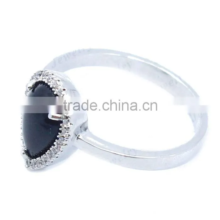 High Quality Pear Shaped Design Silver Ring,Natural Stone Silver Jewelry Ring