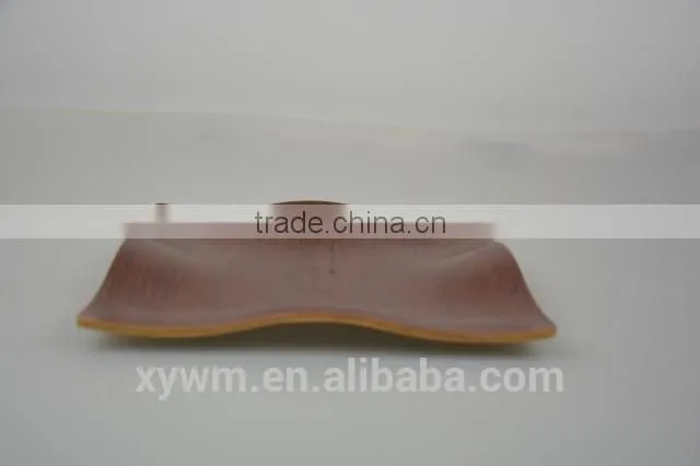 Acacia Wood Rectangle Serving Tray and plate