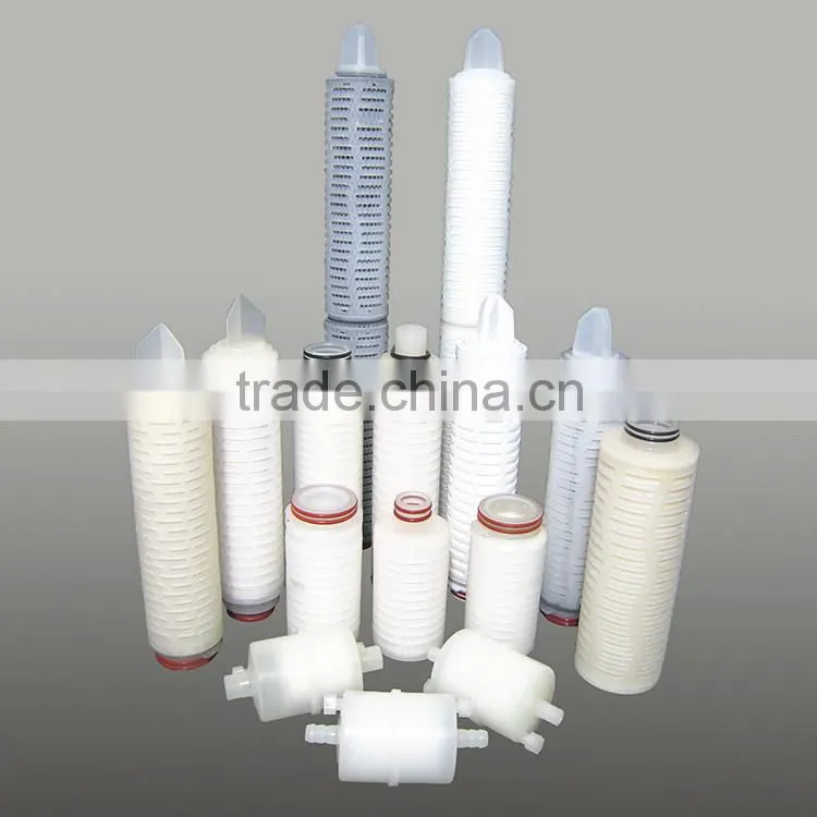 High efficiency micron high flow rate filter cartridge