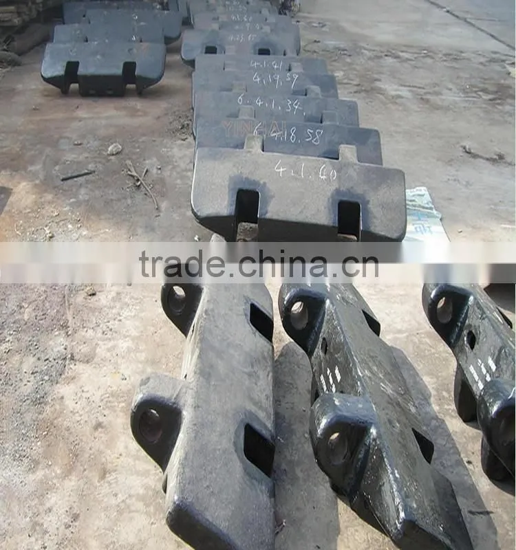 Steel track pad, singe grouser for excavator KOMATSU undercarriage spare parts