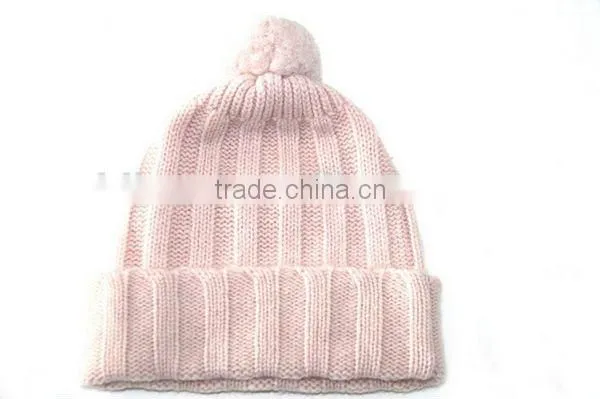 Baby Cashmere Stripe Hats with Ball hats &gloves sets