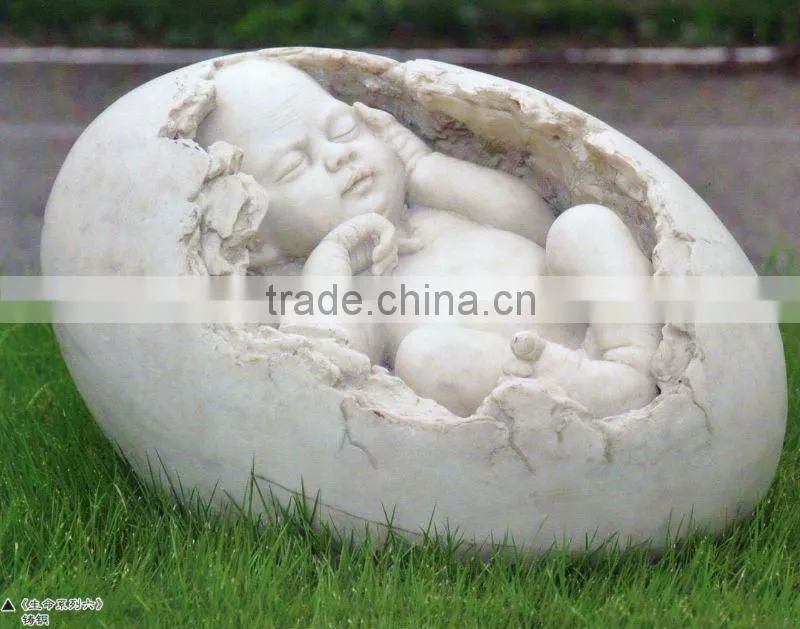 bronze baby sculpture