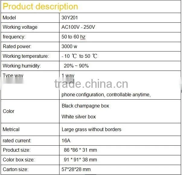 1 Gang app remote control intelligent wifi switch with tempered glass