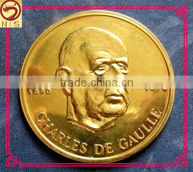 hottest brass souvenir shiny gold coins