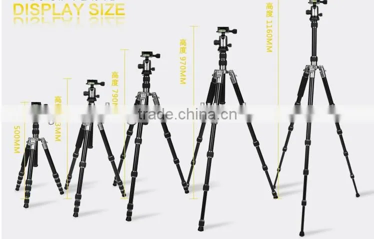 Cheapest camera stand reversible aluminum tripod for DSLR and camcorder