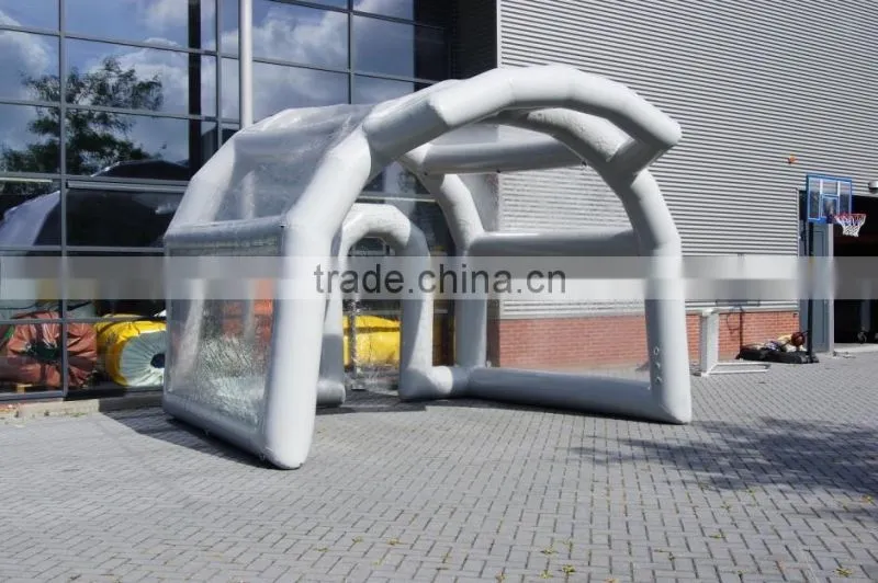 tube with clear cover inflatable transparent tent for customized made